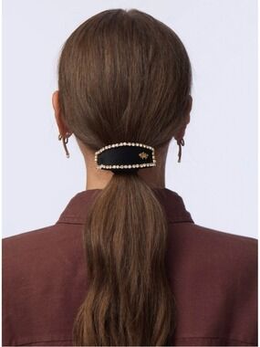 Lele Sadoughi Genie Crystal Edge Hair Tie New